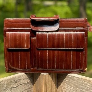 Sophisticated Brown Leather Briefcase